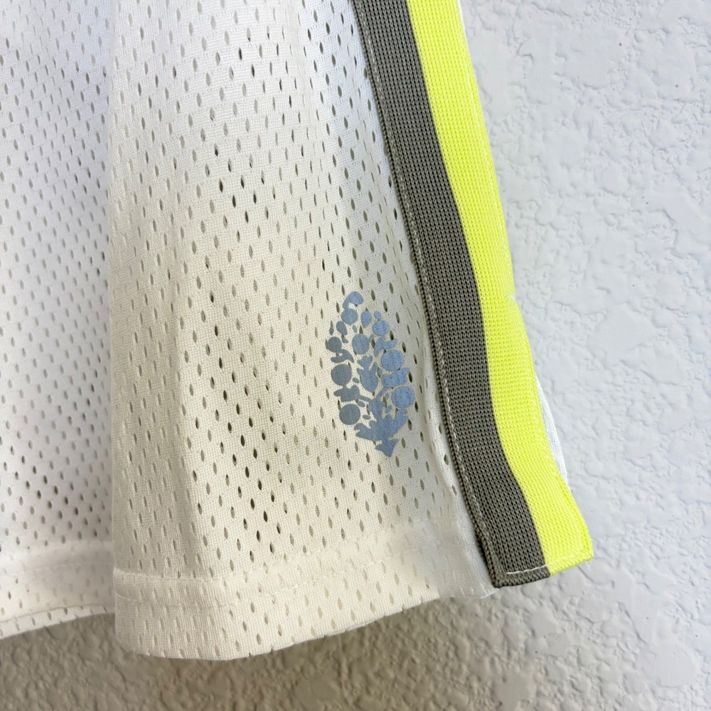 Free People FP Movement When In Venice Mesh Basketball Shorts White Neon XS - Picture 3 of 10